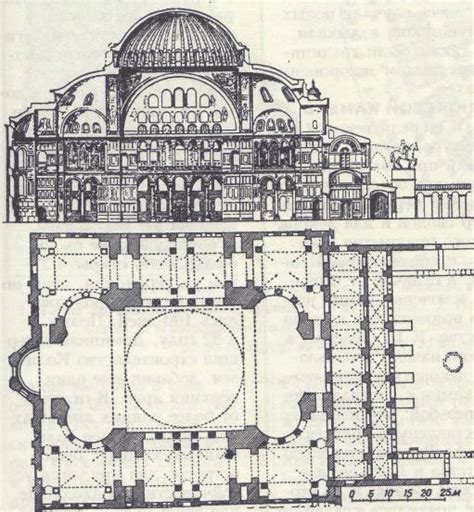 Anthemius of Tralles, Isidore of Miletus. The longitudinal section of... | Download Scientific ...