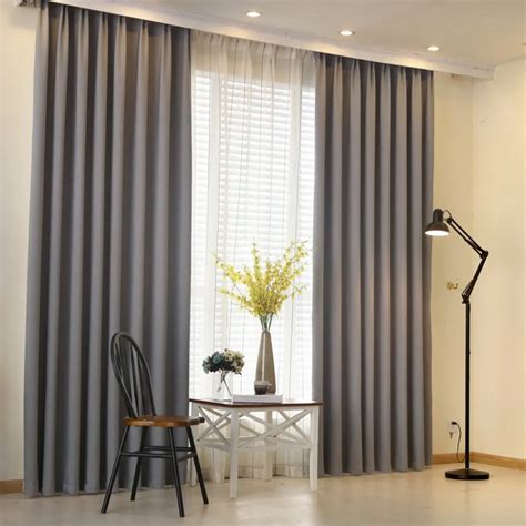 NAPEARL Modern curtain plain solid color blackout full shade living room window curtain panel ...