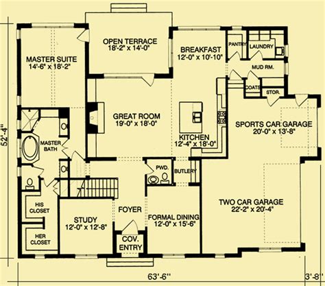 English Country Style Tudor House Plans With 4 Bedrooms