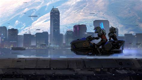 Download City Vehicle Sci Fi Futuristic Sci Fi City HD Wallpaper by JC Jongwon Park