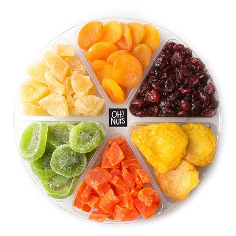 Six Section Dried Fruit Gift Tray Platter • Tu B'Shvat Gifts - Dried Fruit Platters • Oh! Nuts®