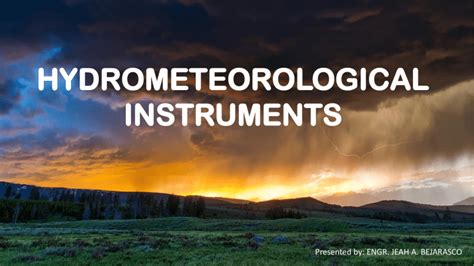 HYDROMETEOROLOGICAL INSTRUMENTS