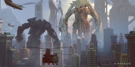 Epic Jaeger and Kaiju concept art from Pacific Rim Uprising!