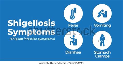 Shigellosis Symptoms Banner Signs Shigella Infection Stock Vector ...