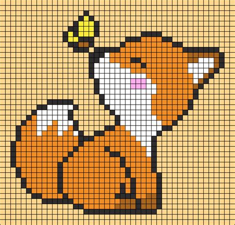 Cute fox pixel art clipart pixel art drawing kawaii fox pixel art png ...