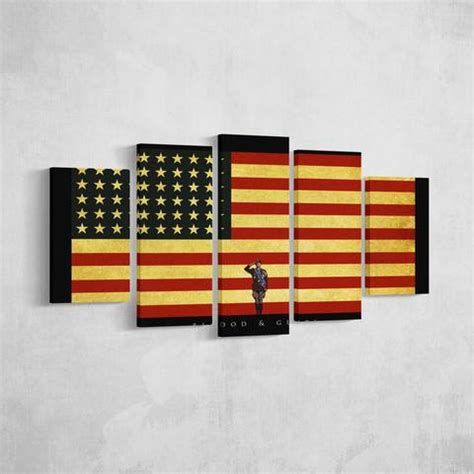 Blood & Guts – Abstract 5 Panel Canvas Art Wall Decor – Canvas Storm