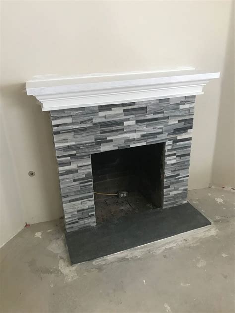 Custom Grey Brick Fireplace | DeVoe Construction & Design