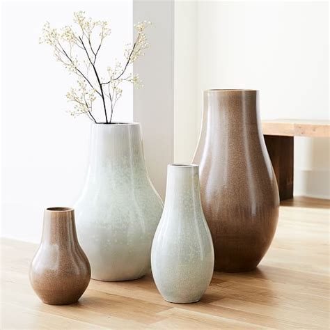 Reactive Floor Vases, Medium, White | Large floor vase, Floor vase, White ceramic vases