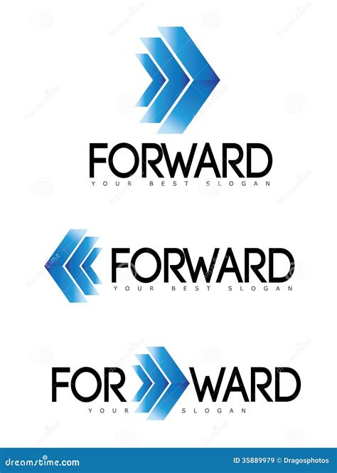 Moving Forward or Advancing Arrows Logo Concept Stock Vector - Illustration of moving, logotype ...