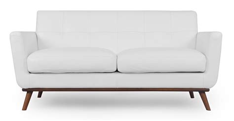 Kardiel Jackie Mid-Century Modern Classic 68" Sofa, White Top Grain ...