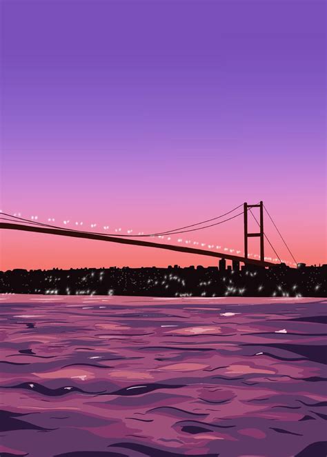 'Bosphorus Istanbul View' Poster, picture, metal print, paint by holailustra | Displate