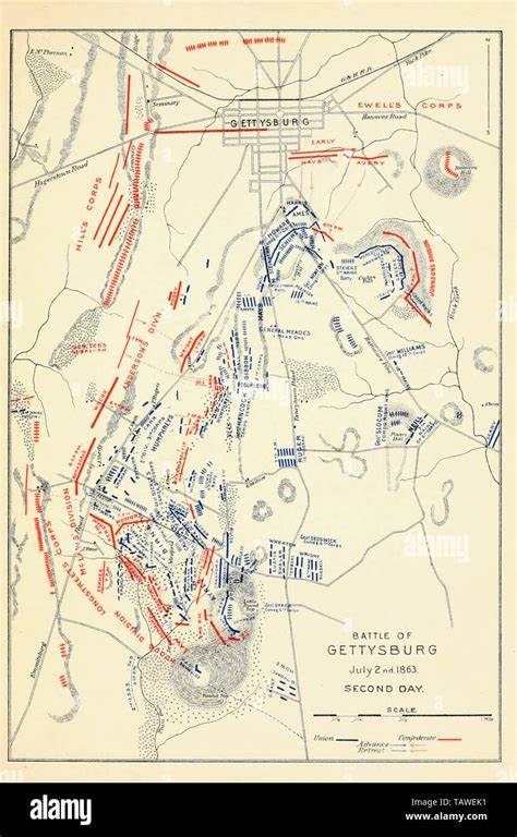 Battle Of Gettysburg Second Day Map