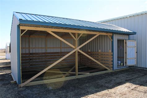 12'x24' Horse Loafing Shed (Barn) with 6' Tack Room - Projective Fabrication