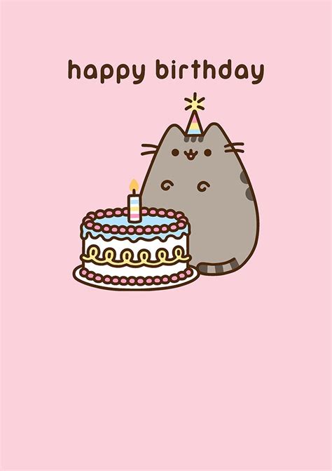 Pusheen Birthday Card Printable