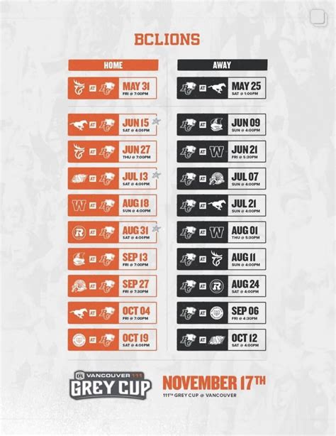 Lions 2024 schedule : r/CFL