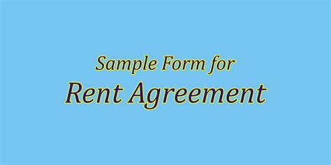 Rent Agreement Sample Form PDF Download – Soluxionz