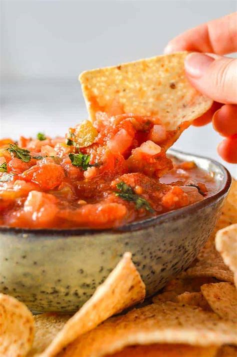 Best Homemade Chunky Salsa Recipe - The Fiery Vegetarian