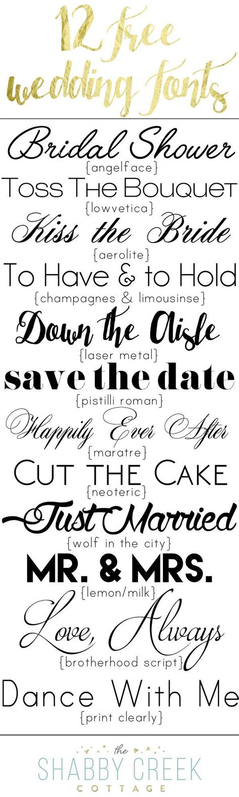 Wedding Fonts (12 free fonts for personal use) | Wedding fonts, Free wedding fonts, Silhouette fonts