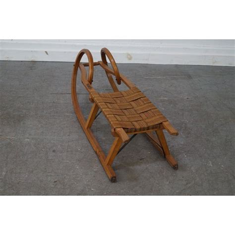 Vintage Wood Toboggan Sled | Chairish