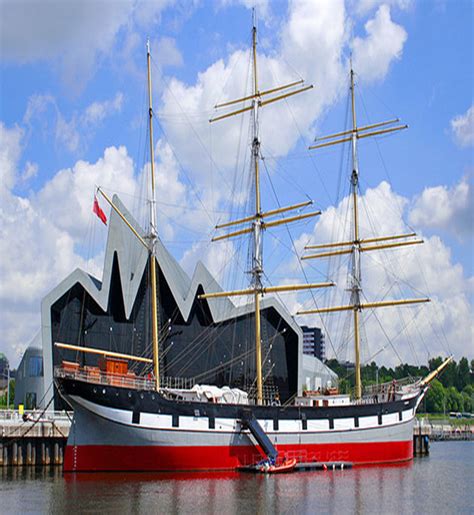 Riverside Museum and Tall Ship Glasgow.Transport Museum including: model ships, locomotives ...