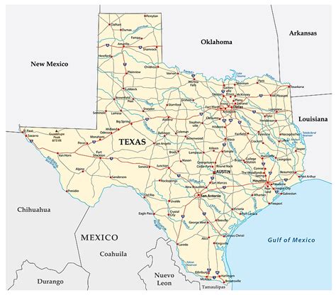 What States Border Texas? - WorldAtlas