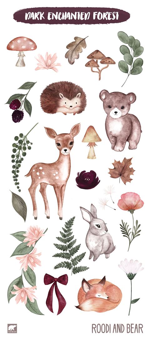 Dark Enchanted Forest | Sweet animals, Forest flowers, Animals