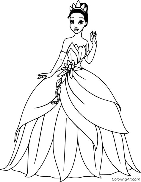 Tiana Coloring Pages (27 Free Printables) - ColoringAll