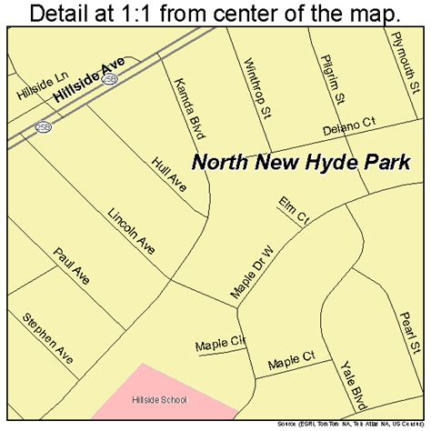 North New Hyde Park New York STREET & ROAD MAP NY atlas | eBay