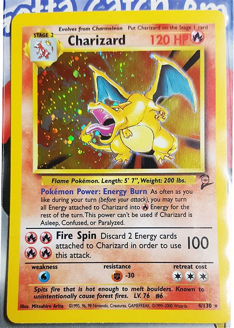 Jumbo Charizard Pokemon Card