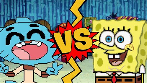 M.U.G.E.N | Gumball Watterson vs SpongeBob | The Amazing World of Gumball vs SpongeBob ...