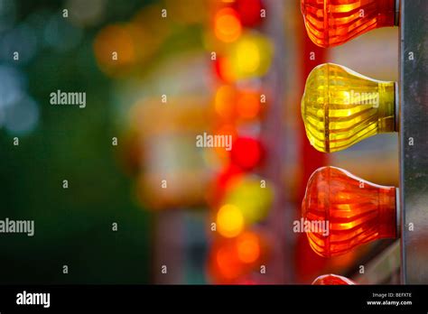 A fairground. Flashing lights Stock Photo - Alamy