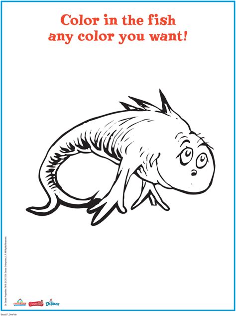 25+ Dr Seuss Fish Coloring Page - RachaelEmilie