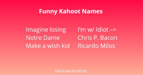 The Best 15 Funny Dirty Names Kahoot - weyonard