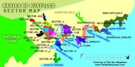 Huatulco Sector Map | The Eye Mexico