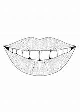 Lips coloring pages For Adults sketch template