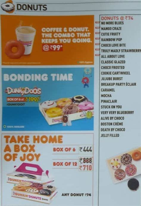 Dunkin' Donuts Menu, Menu for Dunkin' Donuts, Chowpatty, Mumbai - Zomato