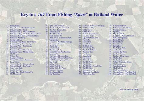 Maps of Rutland Water and fishing locations - RWFF