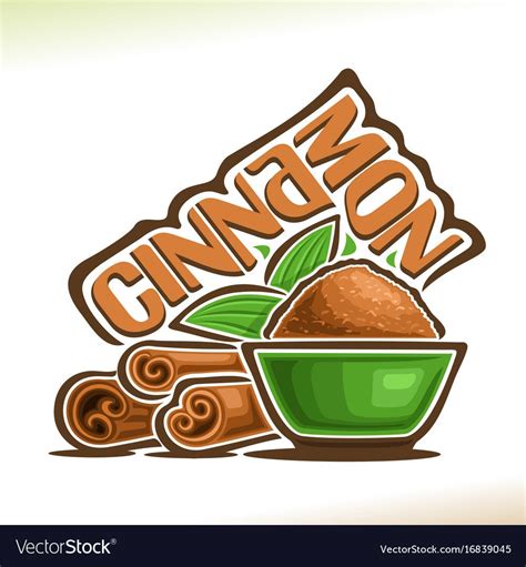 Cinnamon spice Royalty Free Vector Image - VectorStock | Cinnamon ...