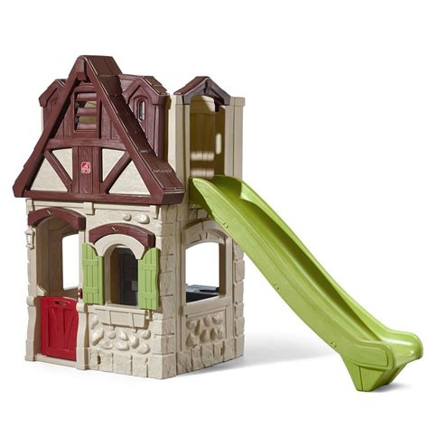 Buy Step2 2 Story Playhouse & Slide Indoor Outdoor Play Online in UAE | Sharaf DG