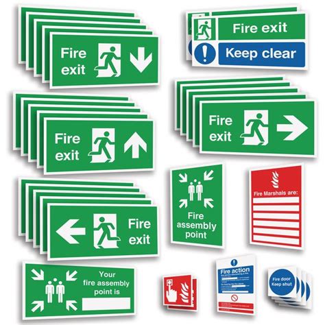 Fire Safety Sign Starter Pack – Large. Quick Delivery | Seton