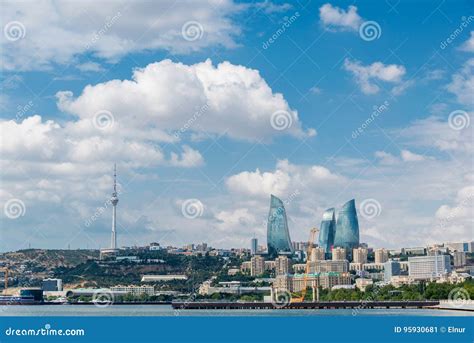 The Day View of Baku Azerbaijan Architecture Editorial Photo - Image of ...