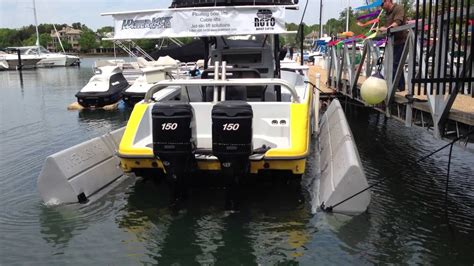 WaterJack Boat Lift Pros - Sunstream Float Lift 6000 at Lake Norman's Peninsula Yacht Club - YouTube