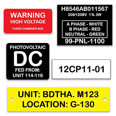 Custom Engraved Phenolic Labels | identificationtags.com