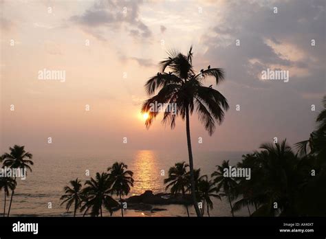 Sunset at Vagator beach, Goa, India Stock Photo - Alamy