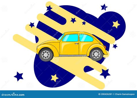 An Old Car Side View. Vector Illustrator Stock Vector - Illustration of side, design: 200426281