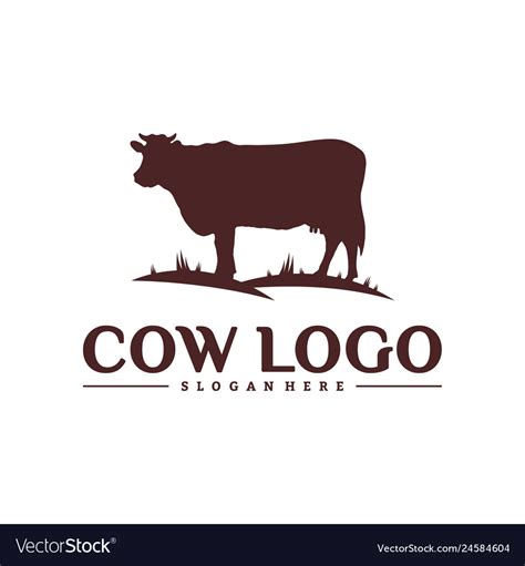 Cow logo design concepts farm template Royalty Free Vector