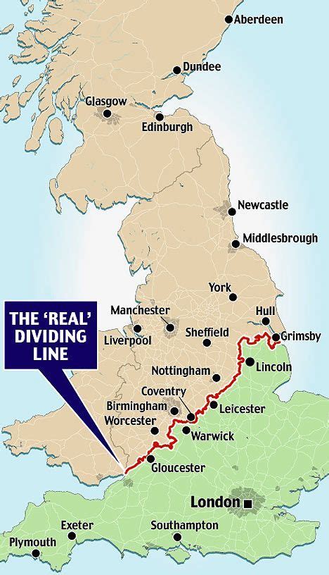 193 - The Border Between the 'Two Englands' | Map of britain, English ...