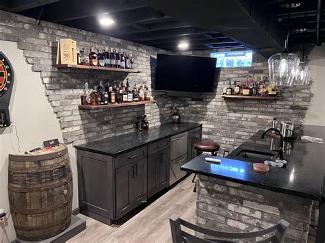 Basement “industrial” bar : r/HomeBars