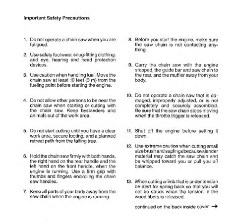 STIHL 010 011 OWNERS INSTRUCTION MANUAL Service Manual download, schematics, eeprom, repair info ...