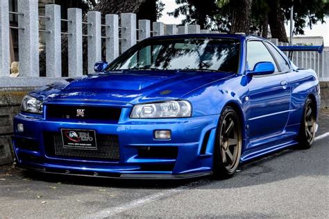 Nissan Skyline GT-R R34 Bayside blue for sale Import JDM cars to USA